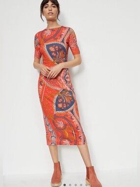 Farm Rio for Anthropologie Giannina Knit Midi Dress / XS